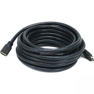 Monoprice Commercial Series Standard HDMI Extension Cable with Ethernet, 25ft Black 6069
