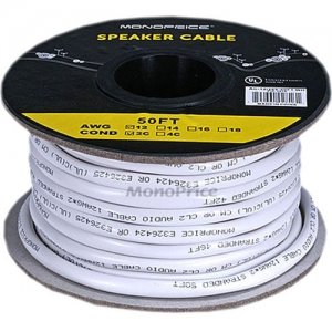 Monoprice Access Series 12AWG CL2 Rated 2-Conductor Speaker Wire, 50ft 2816
