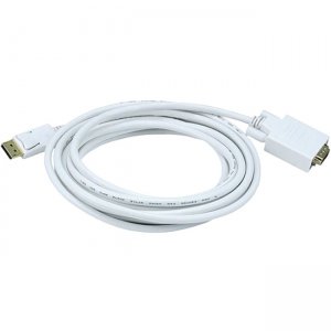 Monoprice 15ft 28AWG DisplayPort to VGA Cable - White 6021