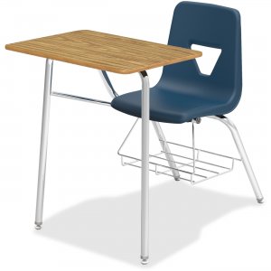 Lorell Rectangular Medium Oak Top Student Combo Desk 99914 LLR99914