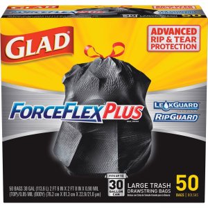 Glad 30-gal ForceFlexPlus Drawstring Bags 78997 CLO78997