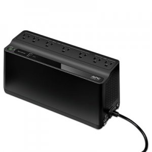 APC Smart-UPS 600 VA Battery Backup System, 7 Outlets, 490 J APWBE600M1 BE600M1