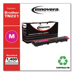 Innovera Remanufactured Magenta Toner, Replacement for Brother TN221M, 1,400 Page-Yield IVRTN221M