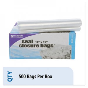 Stout by Envision Seal Closure Bags, 2 mil, 12" x 12", Clear, 500/Carton STOZF008C ZF008C