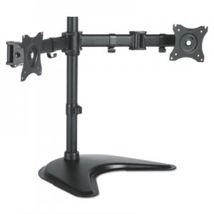 Kantek Dual Monitor Articulating Desktop Stand, For 13" to 27" Monitors, 32" x 13" x 17.5", Black, Supports 18