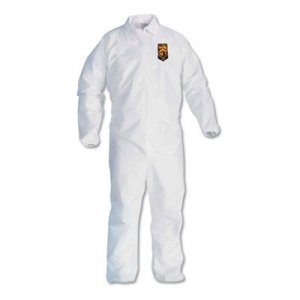 KleenGuard A40 Elastic-Cuff and Ankles Coveralls, 4X-Large, White, 25/Carton KCC44317 KCC 44317