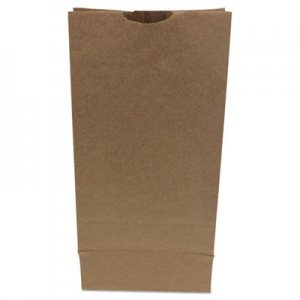 Genpak Grocery Paper Bags, 50 lbs Capacity, #10, 6.31"w x 4.19"d x 13.38"h, Kraft