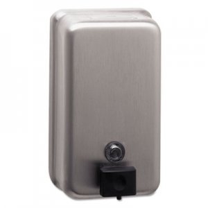Bobrick ClassicSeries Surface-Mounted Soap Dispenser, 40 oz, 4.75 x 3.5 x 8.13, Stainless Steel BOB2111 B
