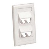 Panduit Mini-Com 4 Sockets Single Gang Faceplate CFPSL4EIY