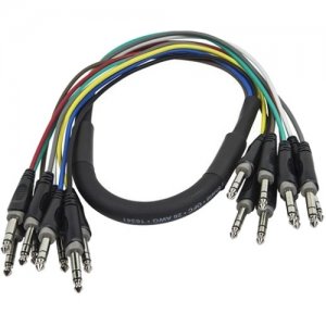 Monoprice 1 Meter (3ft) 8-Channel 1/4inch TRS Male to 1/4inch TRS Male Snake Cable 601191