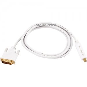 Monoprice 6ft 32AWG Mini DisplayPort to DVI Cable - White 5999