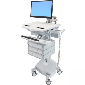 Ergotron StyleView Cart with LCD Arm, LiFe Powered, 9 Drawers (3x3) SV44-1292-1