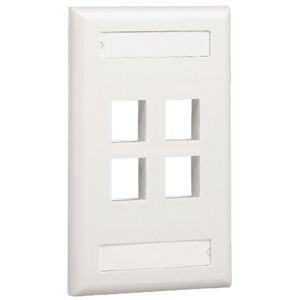 Panduit 4 Socket NetKey Faceplate NK4FIGY