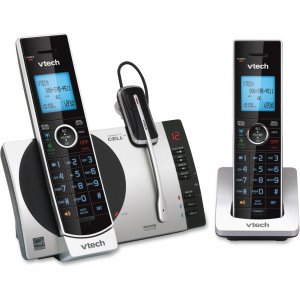 Vtech 2 Handset Connect to Cell Answering System with Cordless Headset DS67713 DS6771-3