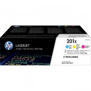 HP 3-pack High Yield Cyan/Magenta/Yellow Original LaserJet Toner Cartridges CF253XM HEWCF253XM 201X