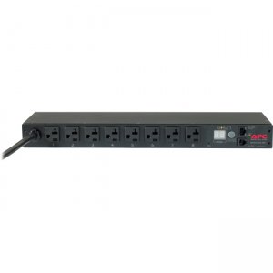 Schneider Electric Rack PDU, Metered, 1U, 20A, 120V, (8) 5-20 AP7801B