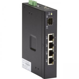 Black Box 5-Port Industrial Gigabit Ethernet Switch PoE+ Extreme Temperature LIE401A