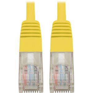 Tripp Lite Cat5e 350 MHz Molded UTP Patch Cable (RJ45 M/M), Yellow, 2 ft N002-002-YW