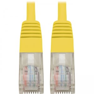 Tripp Lite Cat5e 350 MHz Molded UTP Patch Cable (RJ45 M/M), Yellow, 2 ft N002-002-YW