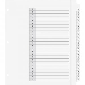 Avery Extra Wide A-Z Tabs Ready Index Dividers 11166 AVE11166