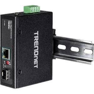 TRENDnet Industrial SFP to Gigabit PoE+ Media Converter TI-PF11SFP