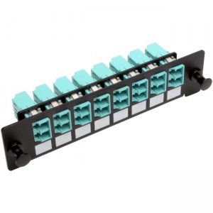 Tripp Lite High-Density Fiber Adapter Panel (MMF/SMF), 8 LC Duplex Connectors, Black N492-08D-LC