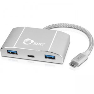 SIIG USB-C to 4-Port USB 3.0 Hub with PD Charging - 3A/1C JU-H30C11-S1