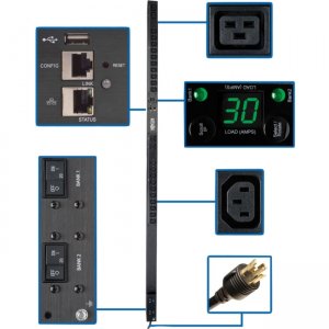 Tripp Lite 5/5.8kW Single-Phase Monitored PDU PDUMNV30HVLX