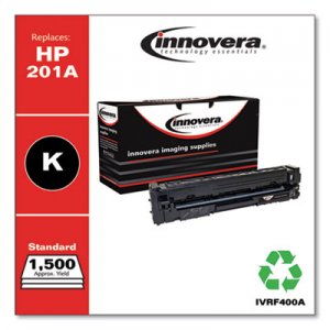 Innovera Remanufactured Black Toner, Replacement for HP 201A (CF400A), 1,500 Page-Yield IVRF400A