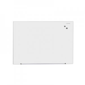 Universal Frameless Magnetic Glass Marker Board, 48" x 36", White UNV43203