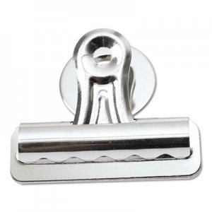 Universal Bulldog Magnetic Clips, Medium, Nickel-Plated, 12/Pack UNV31261