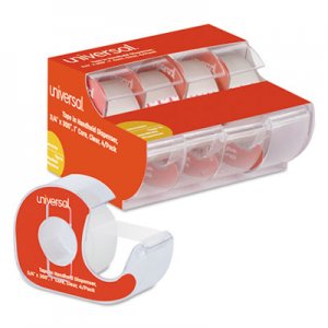 Universal Invisible Tape with Handheld Dispenser, 3/4" x 300", Clear, Matte UNV83504