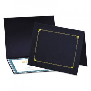 Universal Certificate/Document Cover, 8 1/2 x 11 / 8 x 10 / A4, Navy, 6/Pack UNV76897