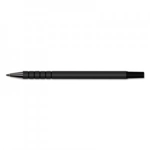 Universal Replacement Stick Ballpoint Counter Pen, Medium 1mm, Black Ink/Barrel, 6/Pack UNV15626