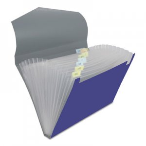 Universal Poly Expanding Files, 8 1/2" x 11", Metallic Blue/Steel Gray UNV20531