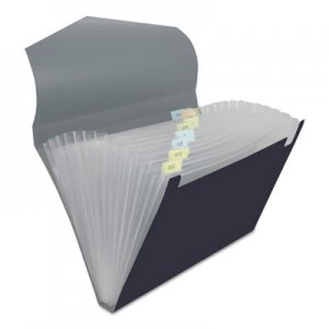 Universal Poly Expanding Files, 8 1/2" x 11", Black/Steel Gray UNV20530