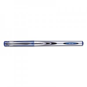 Universal Stick Gel Pen, Medium 0.7mm, Blue Ink, Silver/Blue Barrel, Dozen UNV39621 39621