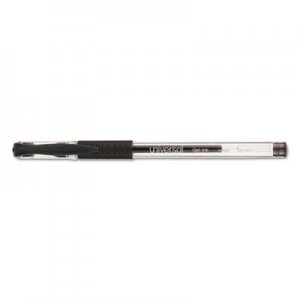 Universal Comfort Grip Stick Gel Pen, Medium 0.7mm, Black Ink, Clear Barrel, 60/Pack UNV39513
