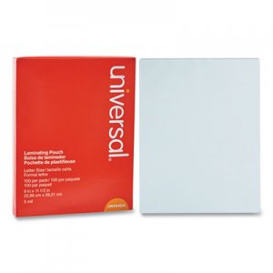 Universal Clear Laminating Pouches, 5 mil, Letter, 9 x 11, 100/Pack UNV84624