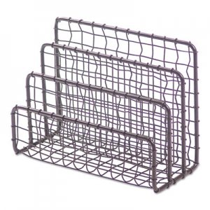 Universal Vintage Wire Mesh File and Letter Sorter, 3 Sections, DL to Legal Size Files, 6.63" x 2.88
