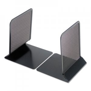 Universal Metal Mesh Bookends, 5 3/8" x 6 3/4", Black UNV20025