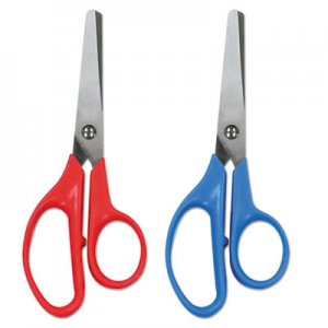 Universal Kids' Scissors, 5" Length, 1 3/4" Cut, Rounded, Assorted UNV92024