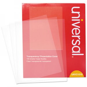 Universal Transparent Sheets, Black and White Laser/Copier, Letter, Clear, 100/Pack UNV21010