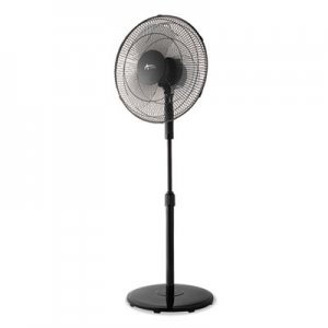 Alera 16" 3-Speed Oscillating Pedestal Stand Fan, Metal, Plastic, Black ALEFANP16B