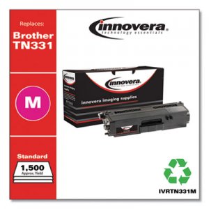 Innovera Remanufactured Magenta Toner, Replacement for Brother TN331M, 1,500 Page-Yield IVRTN331M
