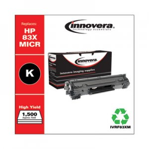 Innovera Remanufactured High-Yield MICR Toner, 2200 Page-Yield, Black IVRF83XM