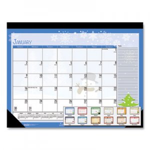 House of Doolittle Earthscapes Seasonal Desk Pad Calendar, 22 x 17, Illustrated Holiday, 2021 HOD139 139