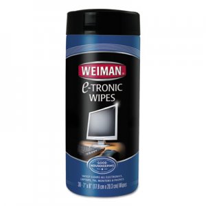 WEIMAN E-tronic Wipes, 8" x 7", White, 30/Canister, 4/Carton WMN93CT 93CT