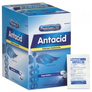 First Aid Only Over the Counter Antacid Medications for First Aid Cabinet, 2 Tablets/Dose, 125 Doses/Box FAO90110 90110