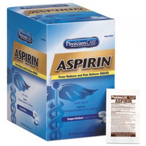 PhysiciansCare Aspirin Tablets, 250 Doses per box FAO54034 54034